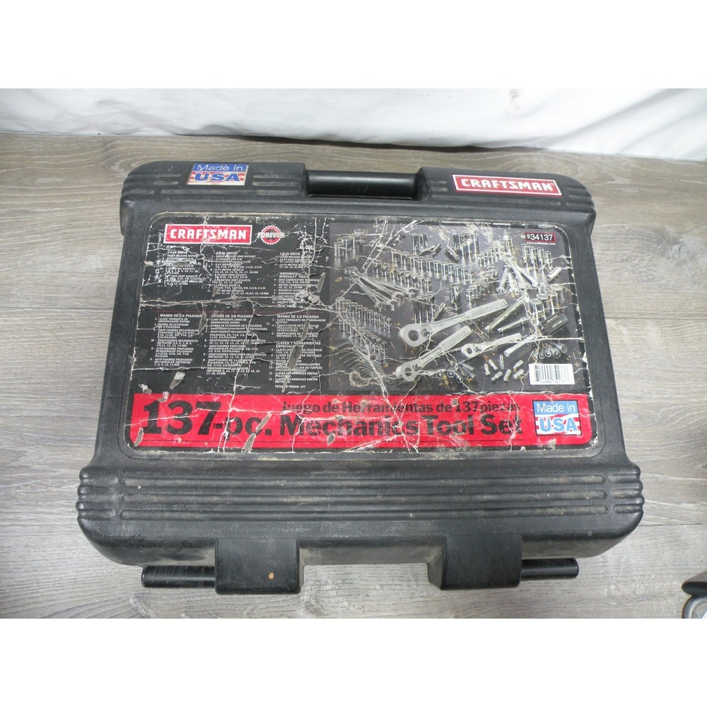 Craftsman 137-Piece Mechanics Tool Set Socket Wrench Ratchet Made in USA 834137